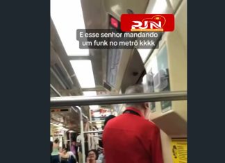 Vídeo de senhor cantando funk no metrô de São Paulo viraliza e diverte internautas