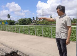 Prefeitura de Caucaia inicia reforma do calçadão da Lagoa do Tabapuá