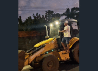 Vereador é flagrado trafegando irregularmente em trator no Marechal Rondon e levanta questionamentos sobre fiscalização