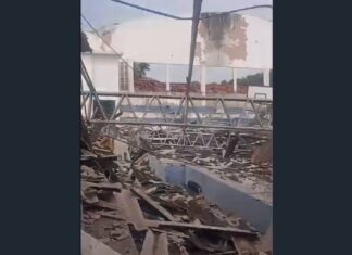 Quadra da Escola Luzardo Viana Desaba em Caucaia: Estrutura Abandonada Já Esperava Reforma