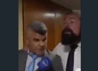 Deputado Paulo Bilynskyj (PL-SP) confronta repórter Guga Noblat em entrevista na Câmara dos Deputados