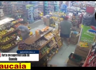 Câmeras flagram furto de carnes em supermercado no Icaraí, em Caucaia