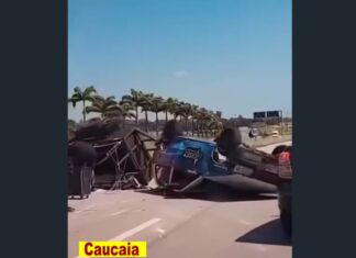 Grave acidente é registrado na CE-085, próximo ao Garrote Village