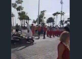 Homem é atropelado durante desfile de 7 de Setembro na Avenida Beira Mar, em Fortaleza