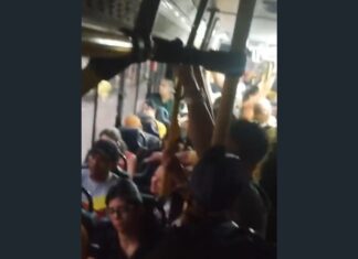 Superlotação na linha Terminal Metrópole que liga Caucaia e Fortaleza gera reclamações de passageiros