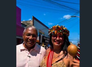 Superintendente do Detran-CE, Waldemir Catanho, participa da Marcha dos Povos Tapebas em Caucaia