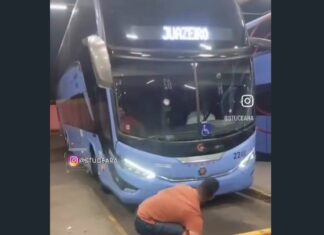 Surto de passageiro impede embarque e provoca vandalismo na Rodoviária de Teresina
