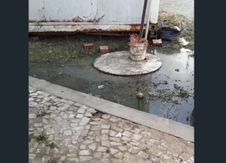 Lama e mau cheiro ao lado do Hospital Municipal geram denúncias de descaso em Caucaia