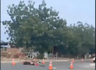 Colisão entre duas motocicletas é registrada na Avenida da Integração, em Caucaia