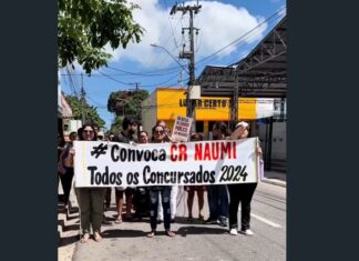 Concursados do cadastro reserva protestam contra demora nas convocações em Caucaia