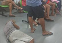 RETRATO DO DESCASO COM A SAÚDE, HOMEM DEITA NO CHÃO DA UPA DE CAUCAIA APÓS DEMORA NO ATENDIMENTO