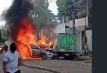 Grave acidente provoca incêndio em veículos e assusta moradores no bairro Montese