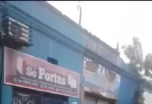 Marquise desaba no Centro de Fortaleza e Defesa Civil interdita 11 imóveis comerciais