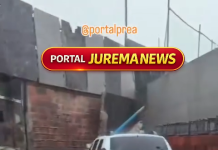 Chuva intensa provoca desabamento de obra e danos a veículos em Jericoacoara