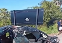 Policial militar morre após grave acidente entre moto e carro na BR-020, em Caucaia