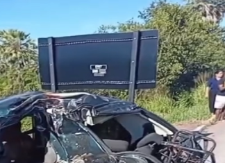 Policial militar morre após grave acidente entre moto e carro na BR-020, em Caucaia
