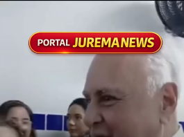 Prefeito de Maracanaú se irrita após cobrança de moradora sobre ruas esburacadas durante inauguração de posto de saúde