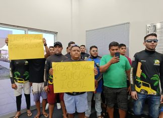 Bugueiros realizam nova manifestação na Câmara de Caucaia e pedem ampliação de vagas para credenciamento