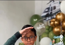 Pequeno Cauã Victor celebra 6 anos com festa inspirada na Polícia Militar do Ceará
