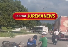 Motociclista fica ferido em acidente na BR-222, em Caucaia