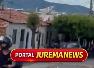 Caixão cai de carro funerário e chama a atenção de moradores em Quixeramobim
