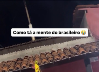 Revolta após eliminação: comerciante de Caucaia queima camisa da Seleção Brasileira Revolta após eliminação: comerciante de Caucaia queima camisa da Seleção Brasileira