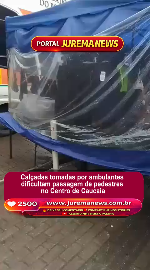 Calçadas tomadas por ambulantes dificultam passagem de pedestres no Centro de Caucaia Calçadas tomadas por ambulantes dificultam passagem de pedestres no Centro de Caucaia