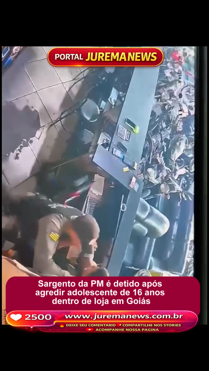 Sargento da PM é detido após agredir adolescente de 16 anos dentro de loja em Goiás