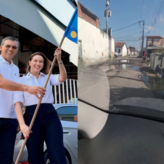 Duas imagens, duas realidades: enquanto Naumi lança a esposa para deputada, moradores convivem com abandono em Caucaia Duas imagens, duas realidades: enquanto Naumi lança a esposa para deputada, moradores convivem com abandono em Caucaia